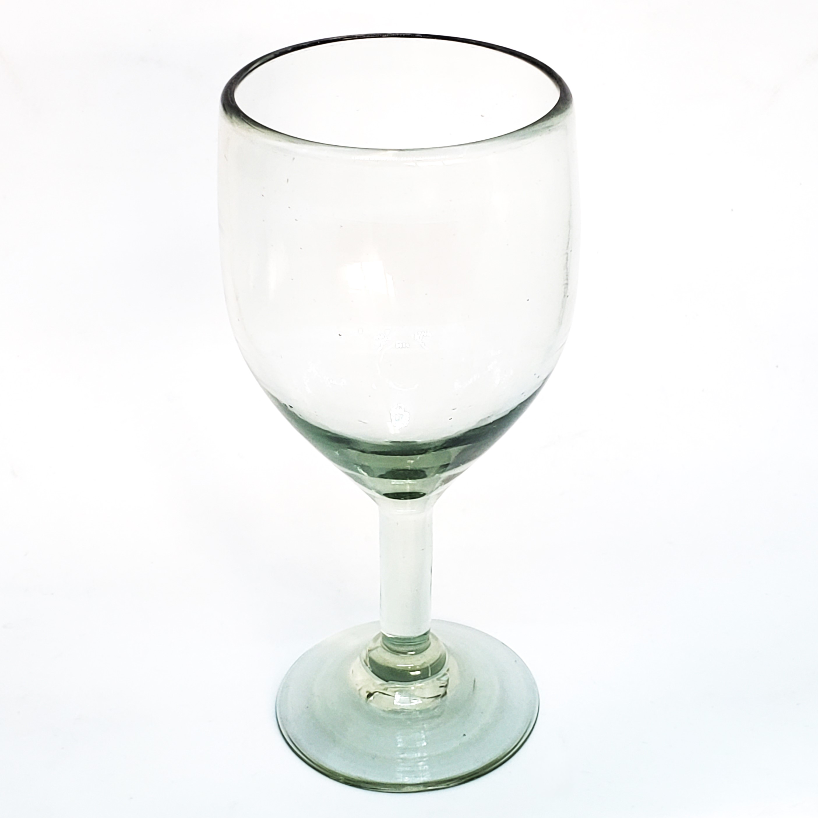 MEXICAN GLASSWARE / Clear 13 oz Wine Glasses (set of 6)
